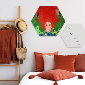 Hexagon Dibond Hülya - Loving Chaos 