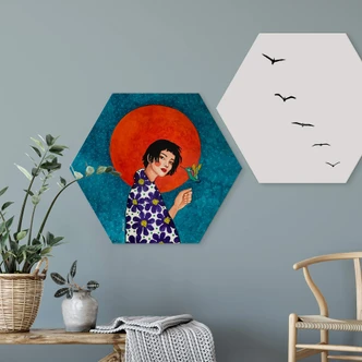 Hexagon Dibond Hülya - Leaving it Behind 