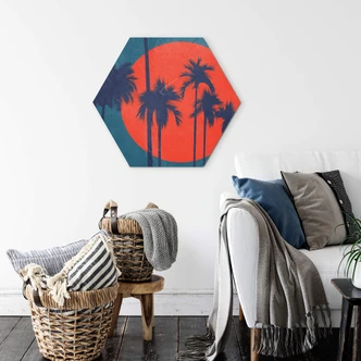 Hexagon Dibond Kubistika - Côte d'Azur 