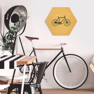 Hexagon Dibond Kubistika - Fiets 