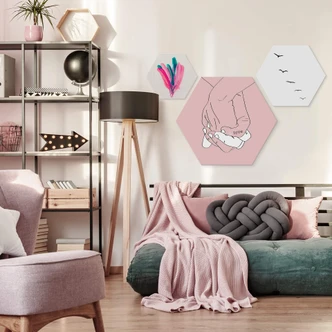 Hexagon Dibond Kubistika - High in the Sky 