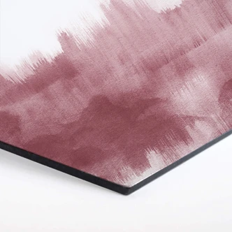 Hexagon Dibond Nouveauprints Watercolour Brush Strokes roze 
