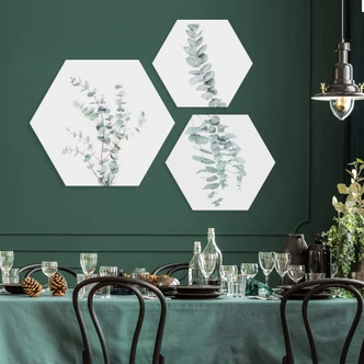 Hexagon - Alu-Dibond Sisi & Seb - Eukalyptuszweig 