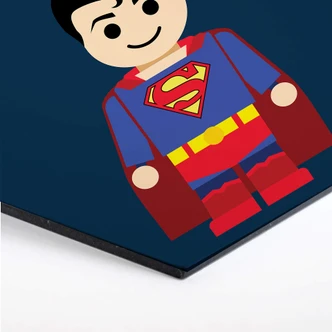 Hexagon - Alu-Dibond Gomes - Superman Spielzeug 