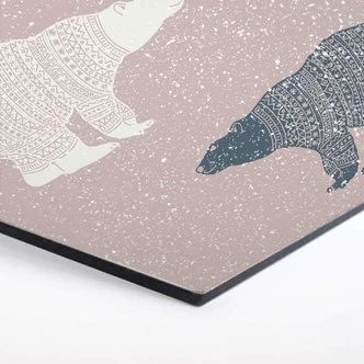 Hexagon - Alu-Dibond Gomes - Ijsberen 