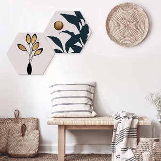 Hexagon Dibond Kubistika - Cinco 