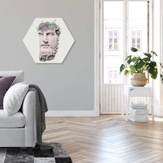 Hexagon Dibond Loose - Succulent Sculpture 