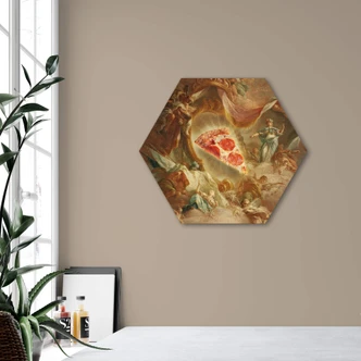 Hexagon Dibond Loose - Holy Pizza 