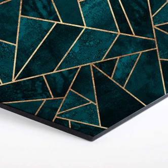 Hexagon Dibond Fredriksson - Emeralds 