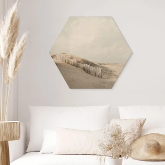 Houten Wanddecoratie duinlandschap aan de Noordzee - Annie 