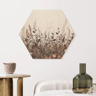 Hexagone - Bois Prairie de fleurs vintage - Lane 