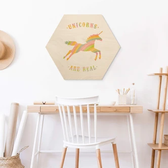 Hexagon - Holz Bodart - Einhörner sind echt Hexagon - Holz Bodart - Einhörner sind echt