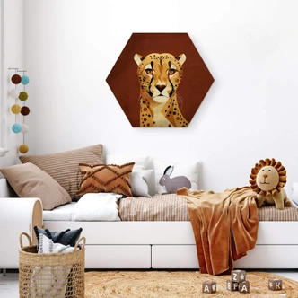 Hexagon - Holz Braun - Gepard 
