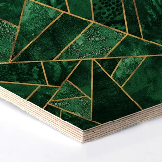 Hexagon Hout Fredriksson - Donkergroene Smaragd 