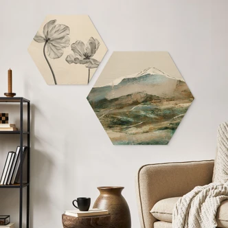 Hexagone - Bois Montagnes abstraites - Hobday 