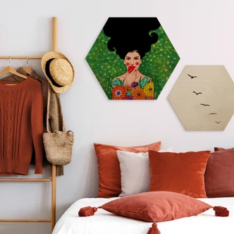 Esagoni in legno Hülya - Mela rossa 