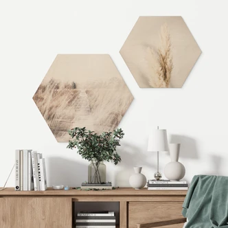 Hexagone - Bois Paysage de rêve avec passerelle en bois 