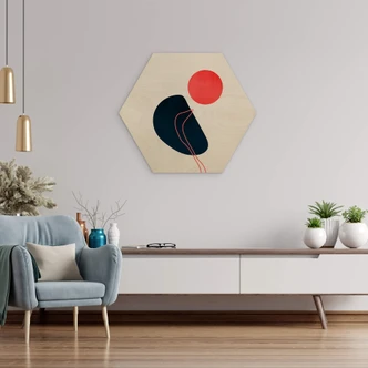 Hexagon Hout Kubistika - Abstraction 