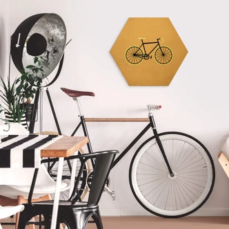 Hexagon - Holz Kubistika - Fahrrad Liebe 