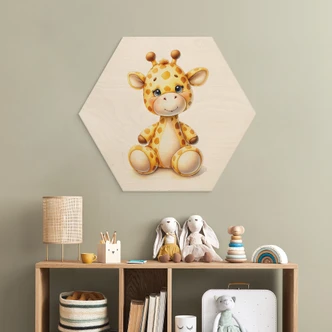 Hexagon Holzbild Kleine Giraffe - Magnusson Hexagon Holzbild Kleine Giraffe - Magnusson