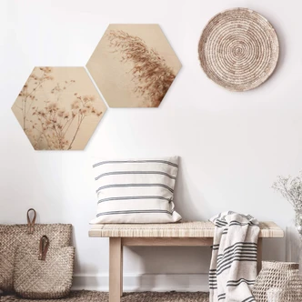 Hexagon Hout Lovely Pastels 