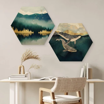 Hexagon Hout SpaceFrog Designs - Rust in de Ochtend Hexagon Hout SpaceFrog Designs - Rust in de Ochtend