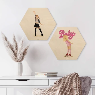 Hexagon - Holz Birke-Furnier Tohmé - Britney 