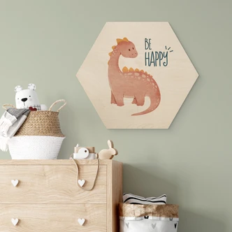 Hexagon Hout Dino Be Happy - Brachiosaurus - Tunaboylu 