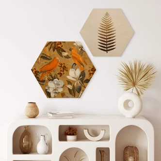 Hexagone - Bois UN Designs - Ocre tropical 