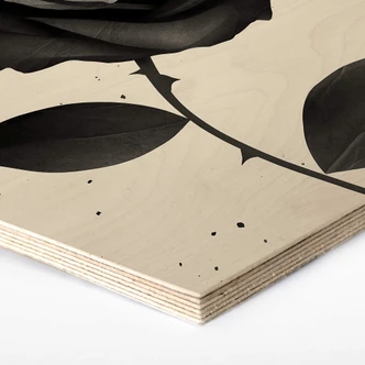 Hexagon - Holz Birke-Furnier Ireland - Fabric Rose 