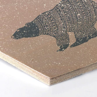 Esagoni in legno – Orso blu 