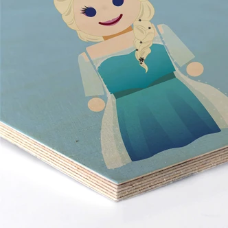Hexagon - Birch veneer Gomes - Elsa Frozen toy Hexagon - Birch veneer Gomes - Elsa Frozen toy