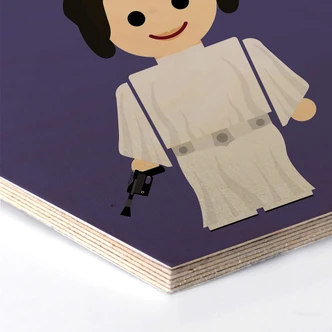 Hexagon - Holz Birke-Furnier Gomes - Princess Leia Spielzeug 