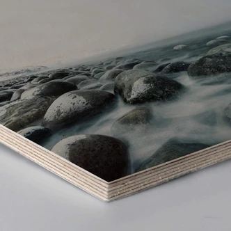 Hexagon - Holz Birke-Furnier - Gezeiten 