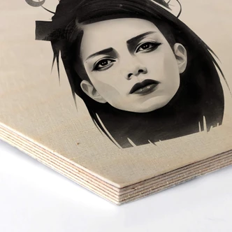 Hexagon - Holz Birke-Furnier Ireland - Undone 