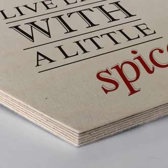 Hexagon Hout berkenfineer - Live life 