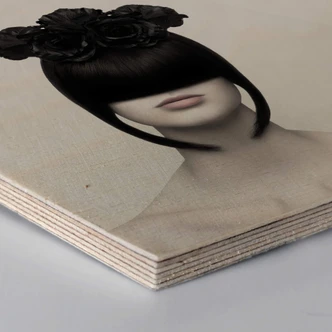 Hexagon - Holz Birke-Furnier - Nemcekova - Black Widow 