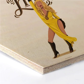 Hexagon - Holz Birke-Furnier Tohmé - Hommage an Beyoncé 