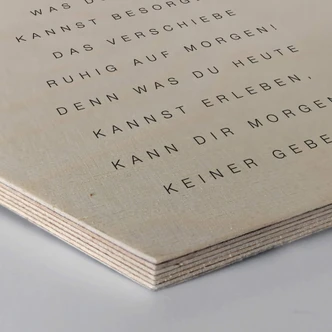 Hexagon - Holz Birke-Furnier - Was du heute kannst besorgen... 