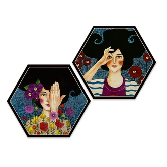 Zeshoek - Hout berkenfineer - Hülya - Moments (2 stuks) 