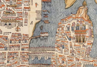 Acrylglas Historische Kaart van Parijs 