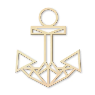 Holzkunst Pappel - Origami Anker 