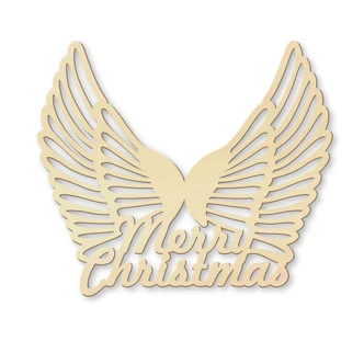 Decoro in legno - Merry Christmas 