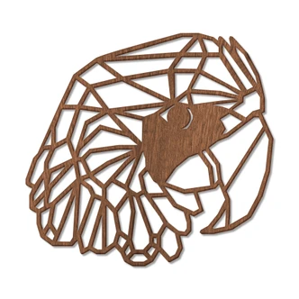 Trækunst Mahogni - Origami - Papegøje 