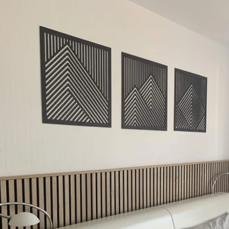 MDF Decoratie Bergen (3-delig) 