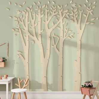 Holzdeko Blätter Birken Baum Wald - Erweiterungs-Set - Pappel 