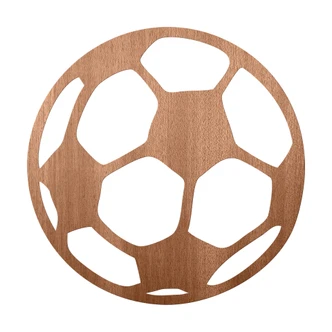 Wooden Wall Decoration Mahogany Veneer Football 