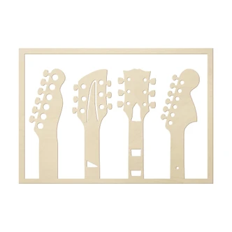 Vægdekoration Popler træ Guitar - hovedstykke Vægdekoration Popler træ Guitar - hovedstykke