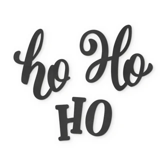 3D MDF Schriftzug Weihnachten - Ho Ho Ho 