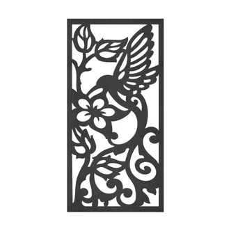 MDF Decoration Hummingbird Flowers 